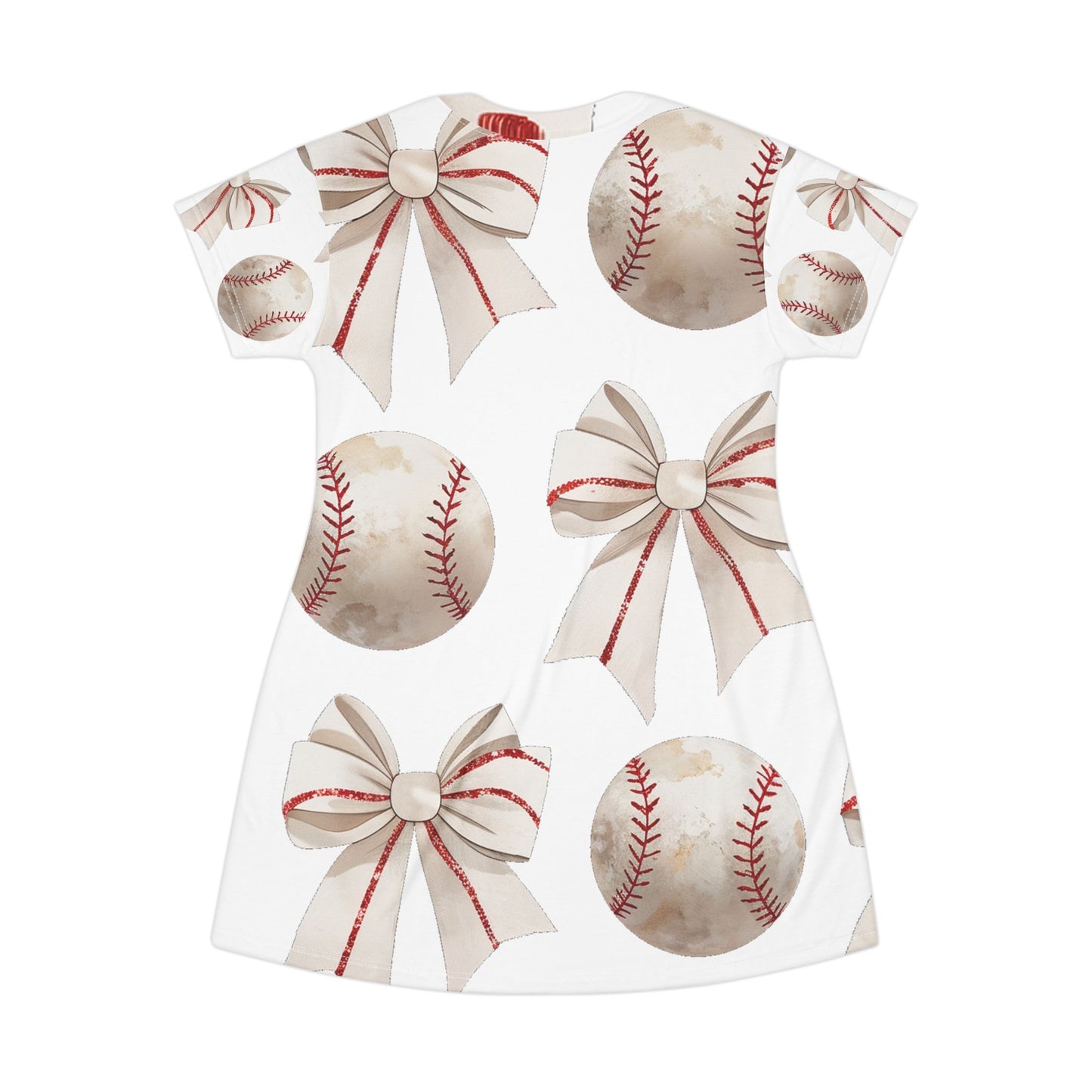 Baseball Bow T-Shirt Dress