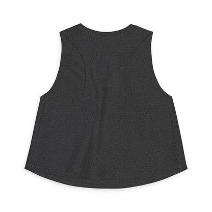 Foxes Crop Top — Women's Athletic Tank Top with Green Collegiate Logo