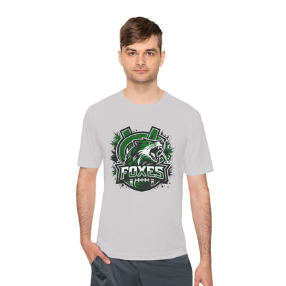 Foxes Sports Logo Tee — Green Grunge Football Team Shirt