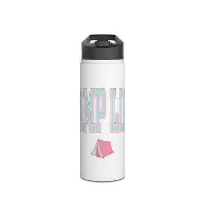 Camp Life Stainless Steel Water Bottle - WHITE