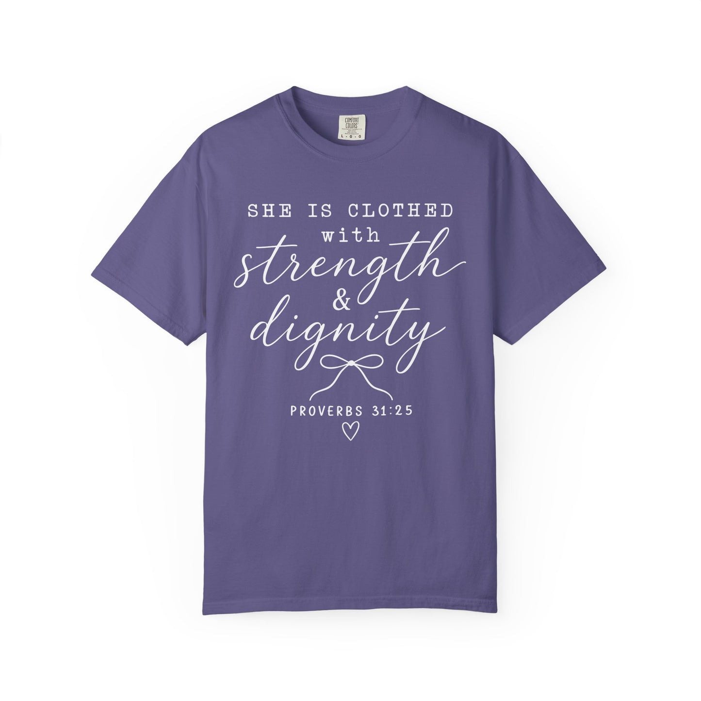 Clothed with Strength and Dignity - White Writing