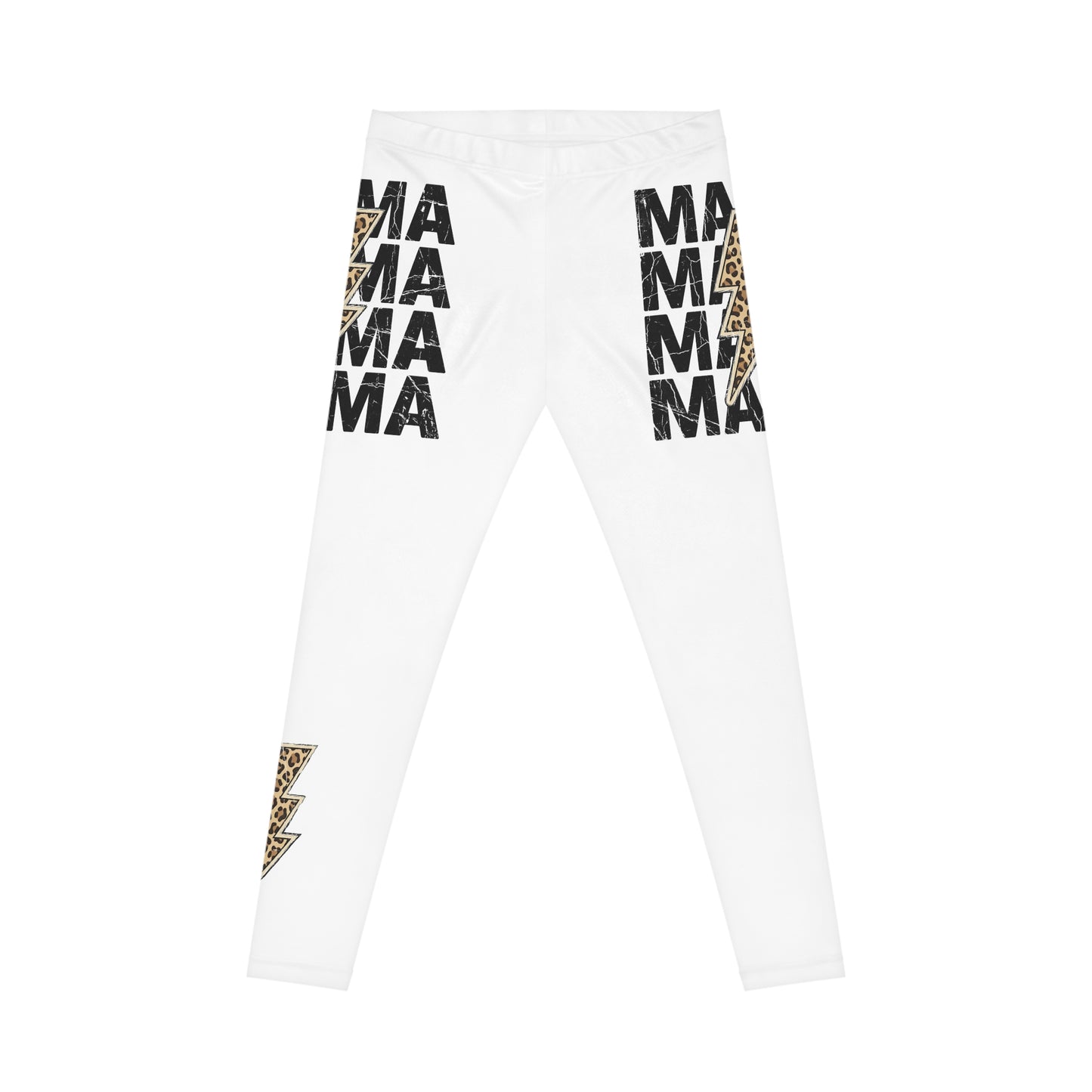 Mama Leopard Lightning Leggings — Women's Graphic Casual Leggings