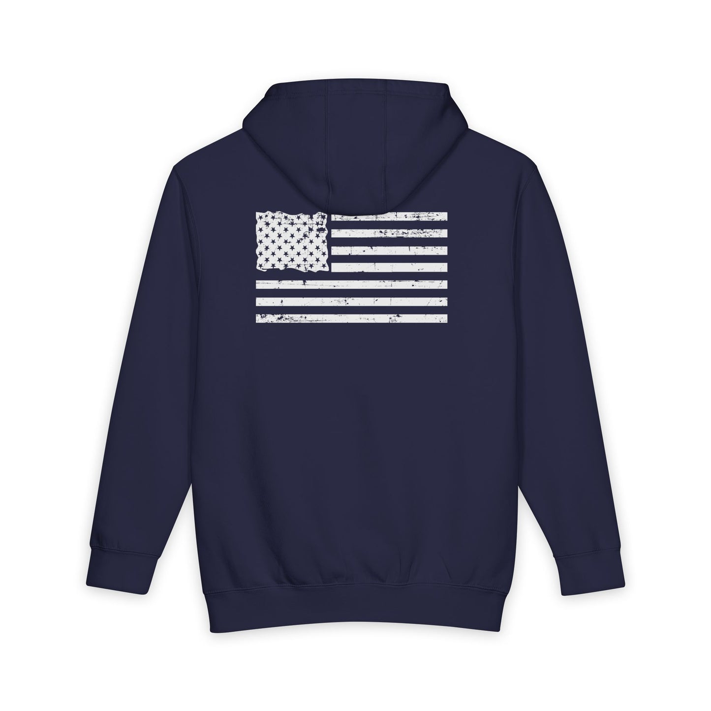 American Flag Hoodie with '1776' Stars — Vintage Patriotic Pullover