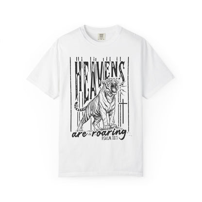 Heaven's Are Roaring Tiger Tee- Pink Writing