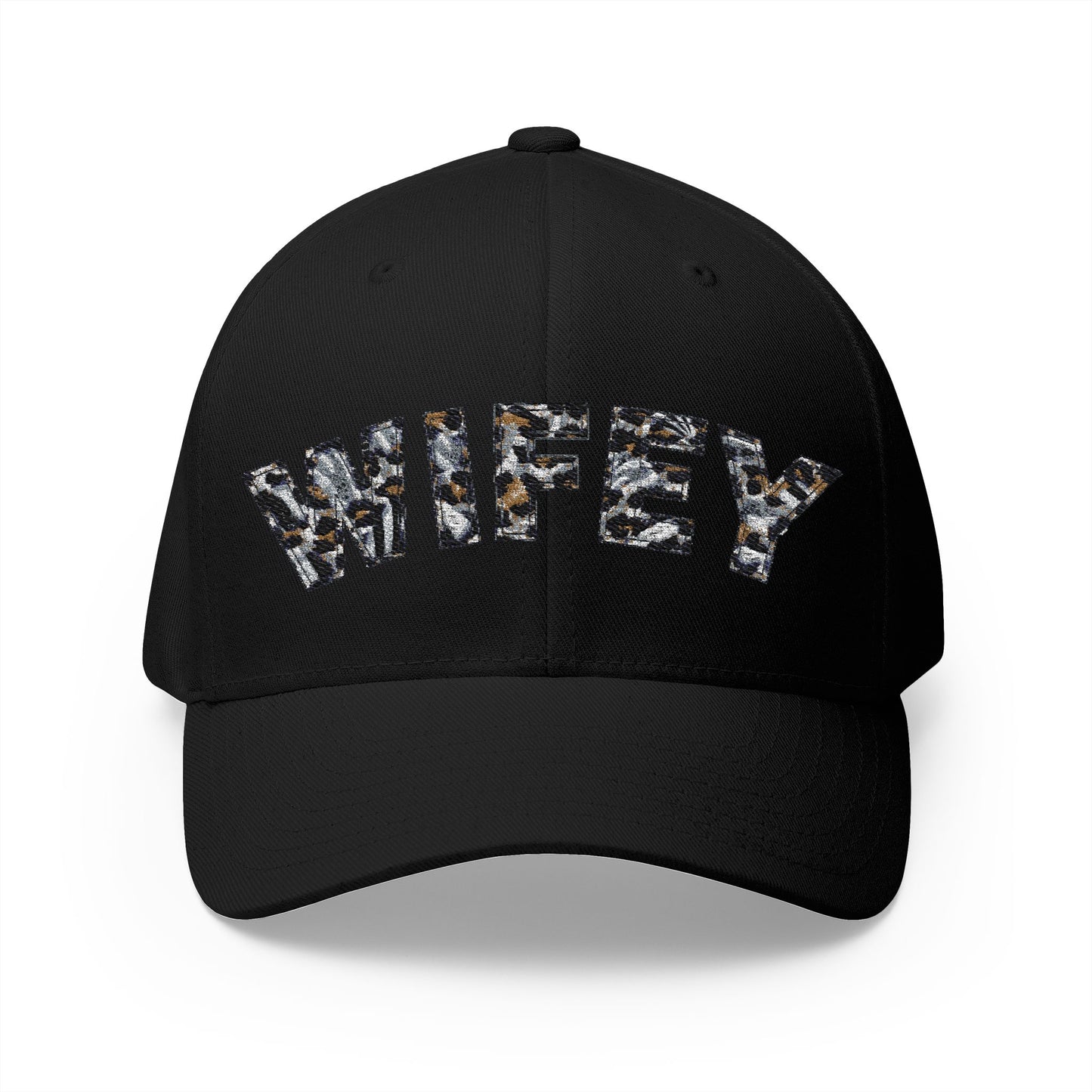 Wifey Embroidered Leopard Print Cap