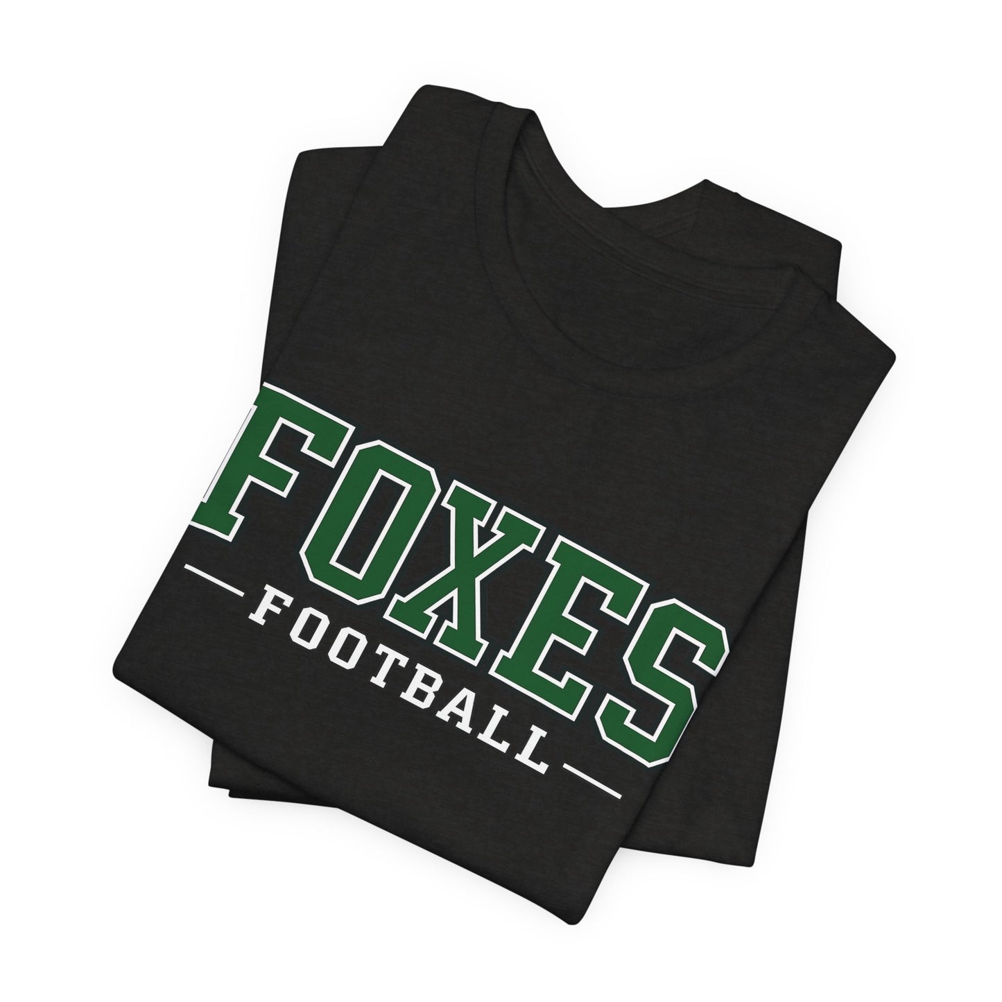 Foxes Football Tee — Green Collegiate Team Shirt