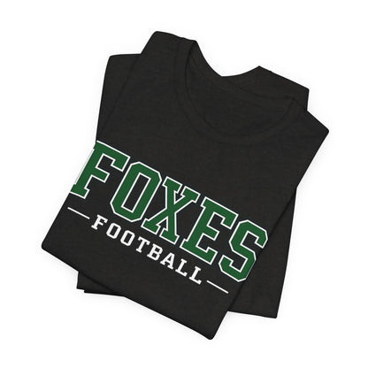 Foxes Football Tee — Green Collegiate Team Shirt