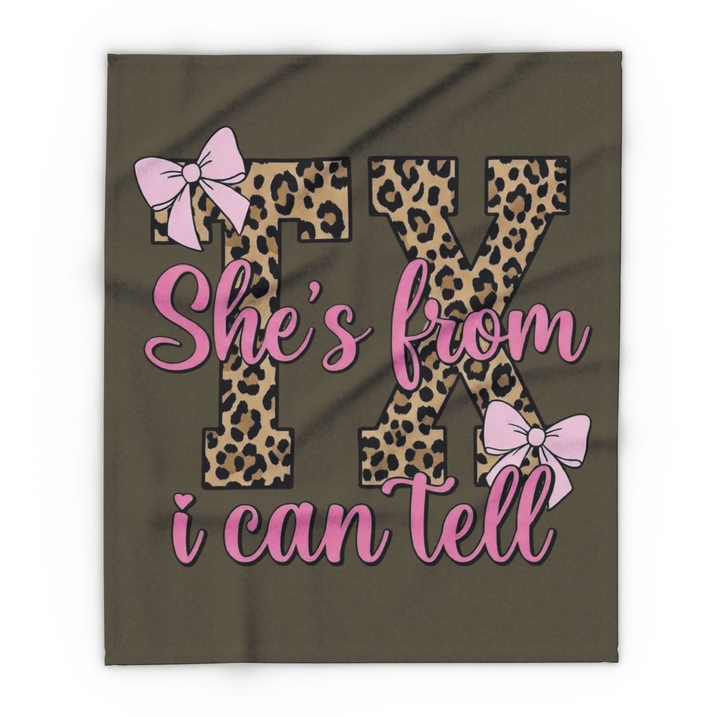 Leopard TX 'She's From I Can Tell' Fleece Blanket