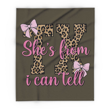 Leopard TX 'She's From I Can Tell' Fleece Blanket