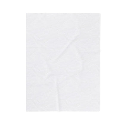 Foxes Team Velveteen Plush Blanket — Pink Mascot Fox with Bow