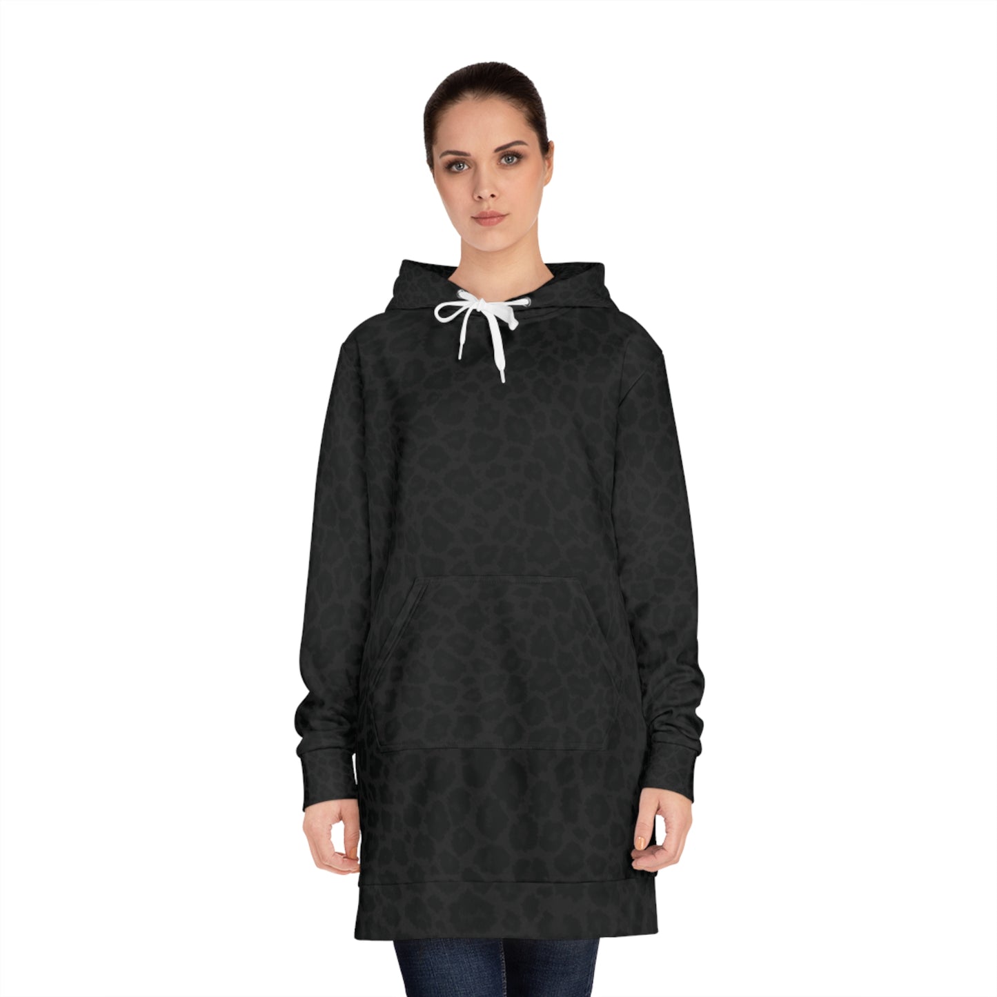 Leopard Hoodie Dress — Women's Sherpa Hoodie Dress