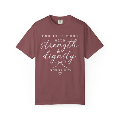 Clothed with Strength and Dignity - White Writing