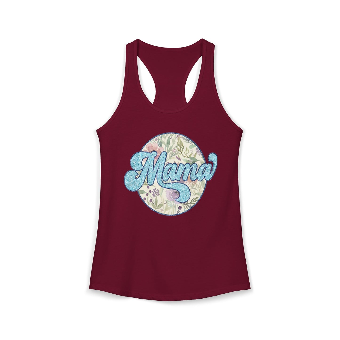 Mama Floral Racerback Tank