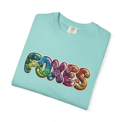 Bubble Letter Foxes Tee