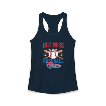 Hot Mess Baseball Mom Racerback Tank