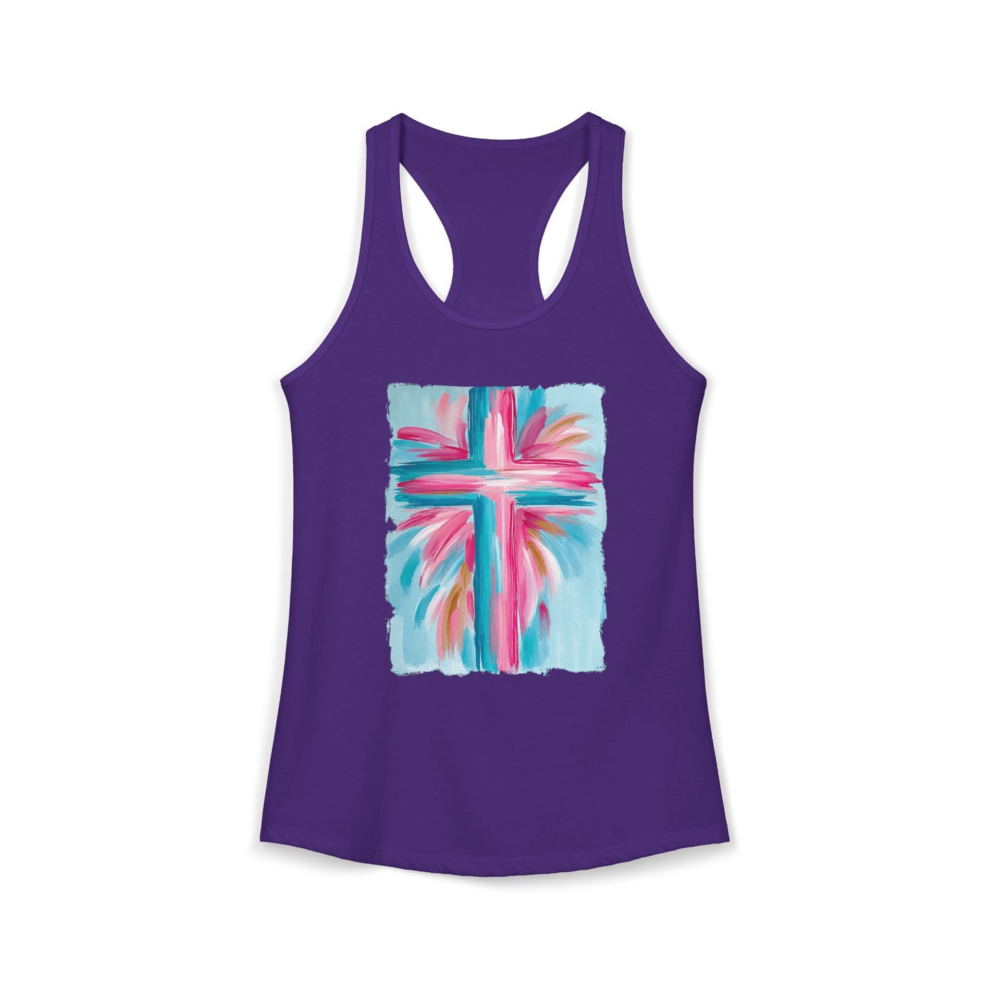 Watercolor Cross Racerback Tank