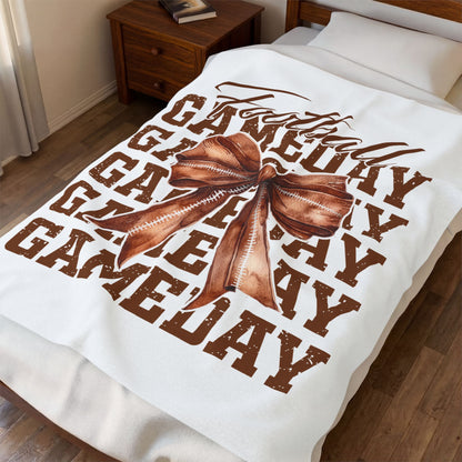 Football Gameday Velveteen Plush Blanket