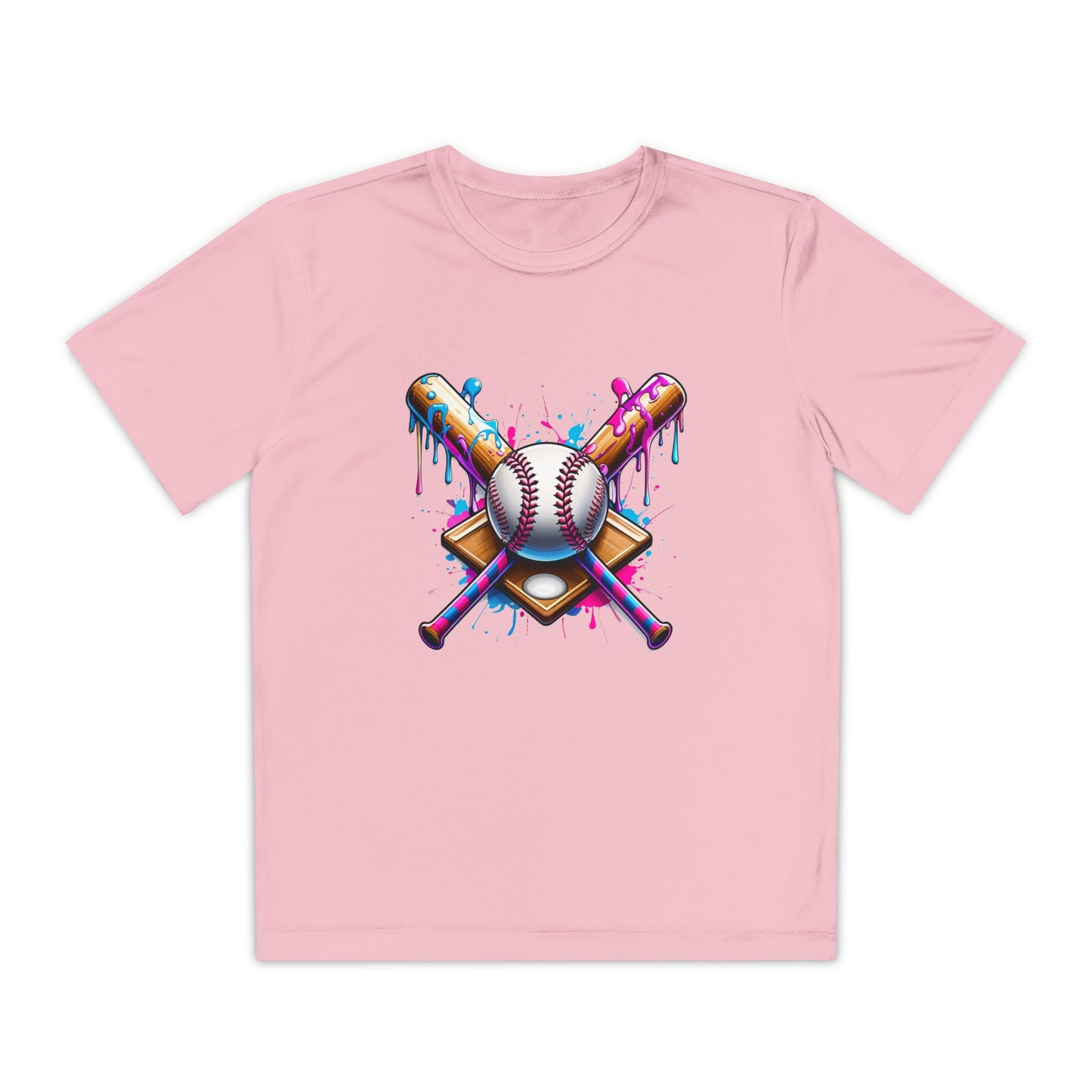 Colorful Drip Baseball Boys Tee