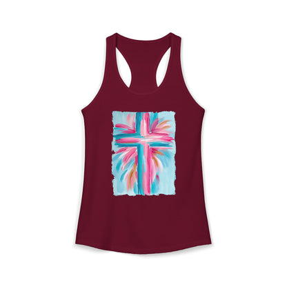 Watercolor Cross Racerback Tank
