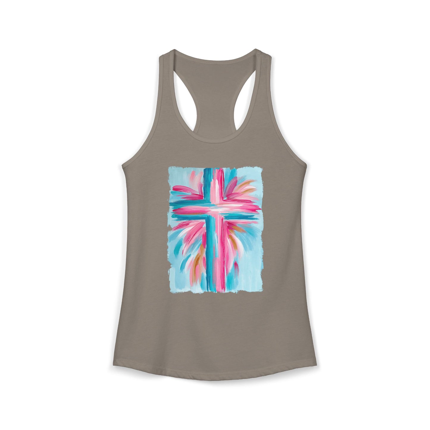 Watercolor Cross Racerback Tank