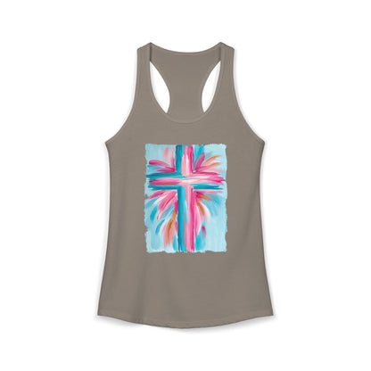 Watercolor Cross Racerback Tank
