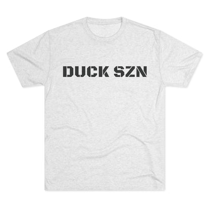 Duck SZN Tee — Camouflage Stamp Text Hunting Shirt for Duck Season