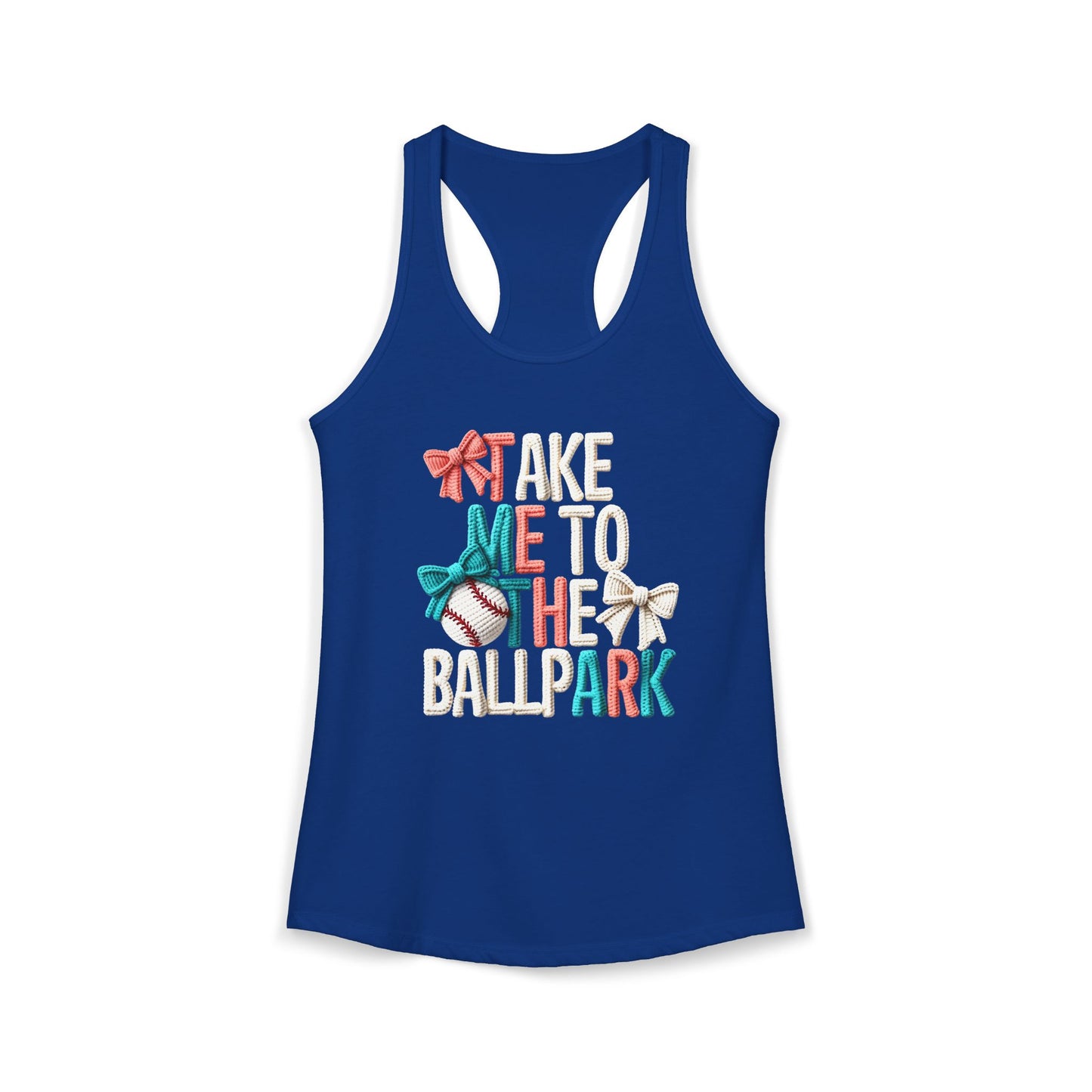 Take me to The Ballpark Racerback Tank