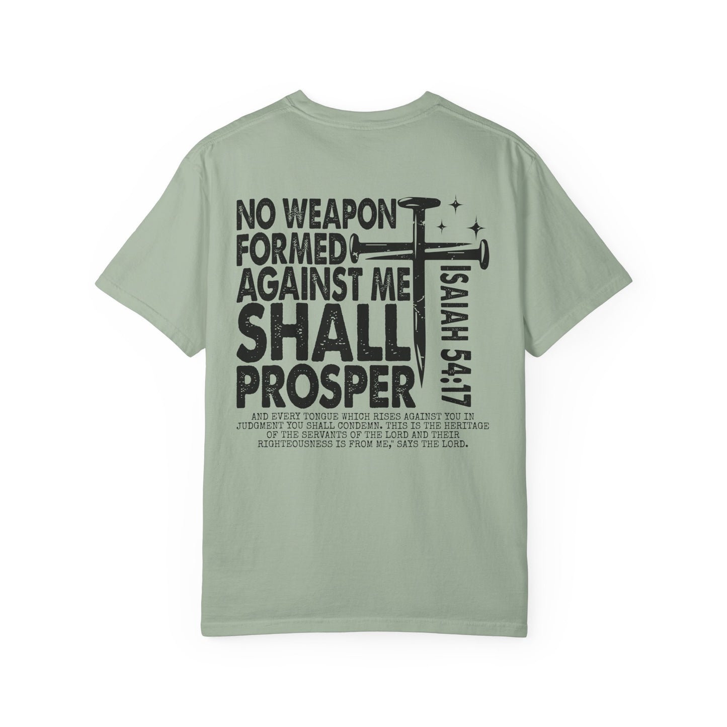 Isaiah 54:17 Faith Tee Front& Back