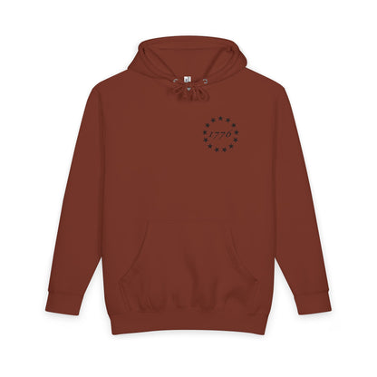Hoodie — 1776 Betsy Ross Flag Distressed American Patriot Pullover