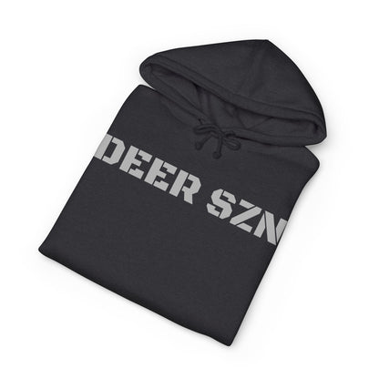 Deer SZN Hoodie - Camo Text Hunting Sweatshirt