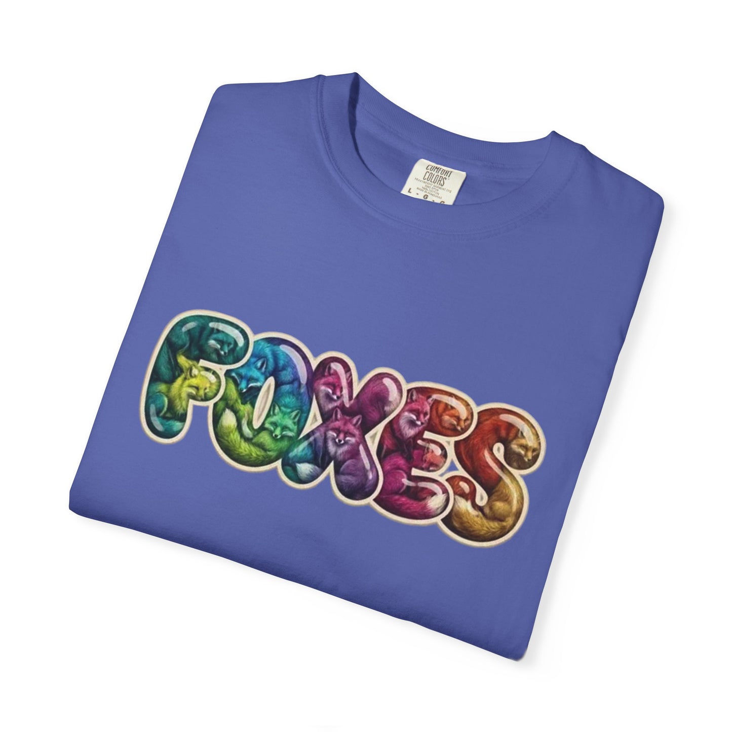 Bubble Letter Foxes Tee
