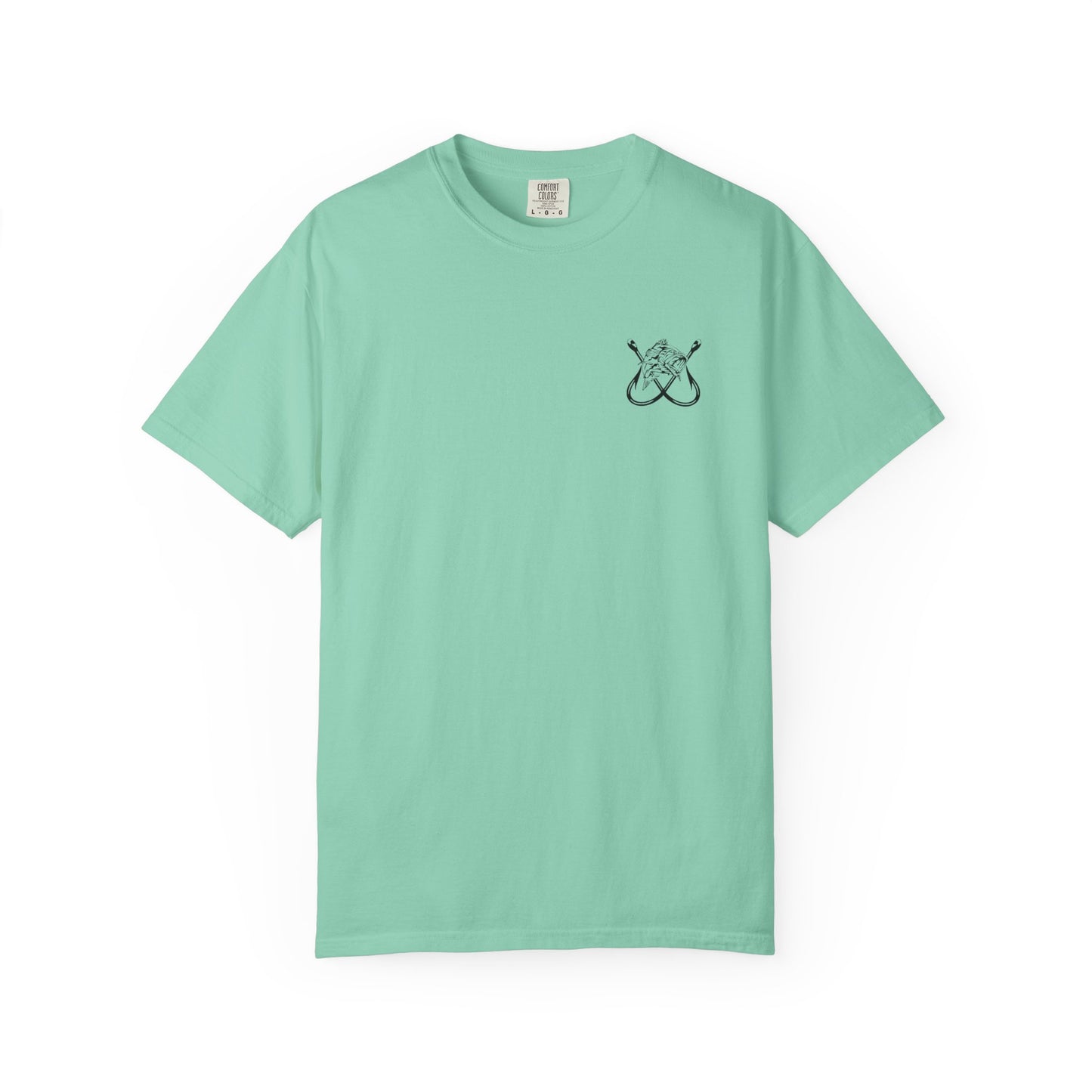 Fishing Hook Flag T-Shirt — "Bite Me" Back Graphic