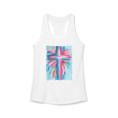 Watercolor Cross Racerback Tank