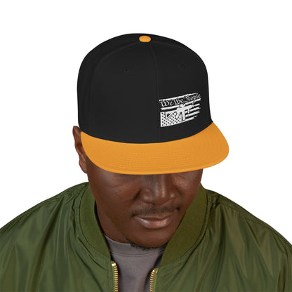 Embroidered Distressed Flag Snapback Hat
