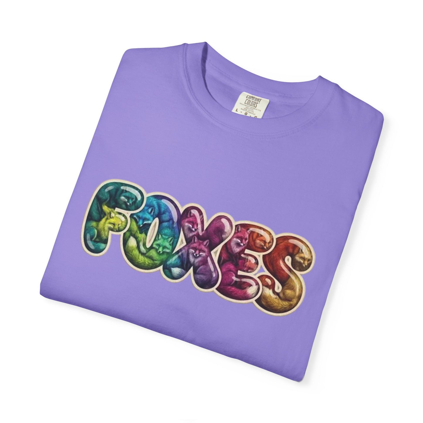 Bubble Letter Foxes Tee