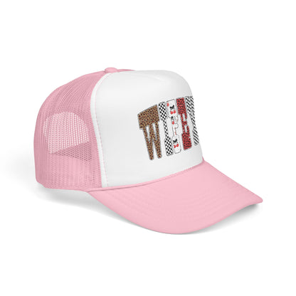 Wifey Sequin Patch Trucker Hat — Glam Mesh Foam Cap for Bride & Bachelorette