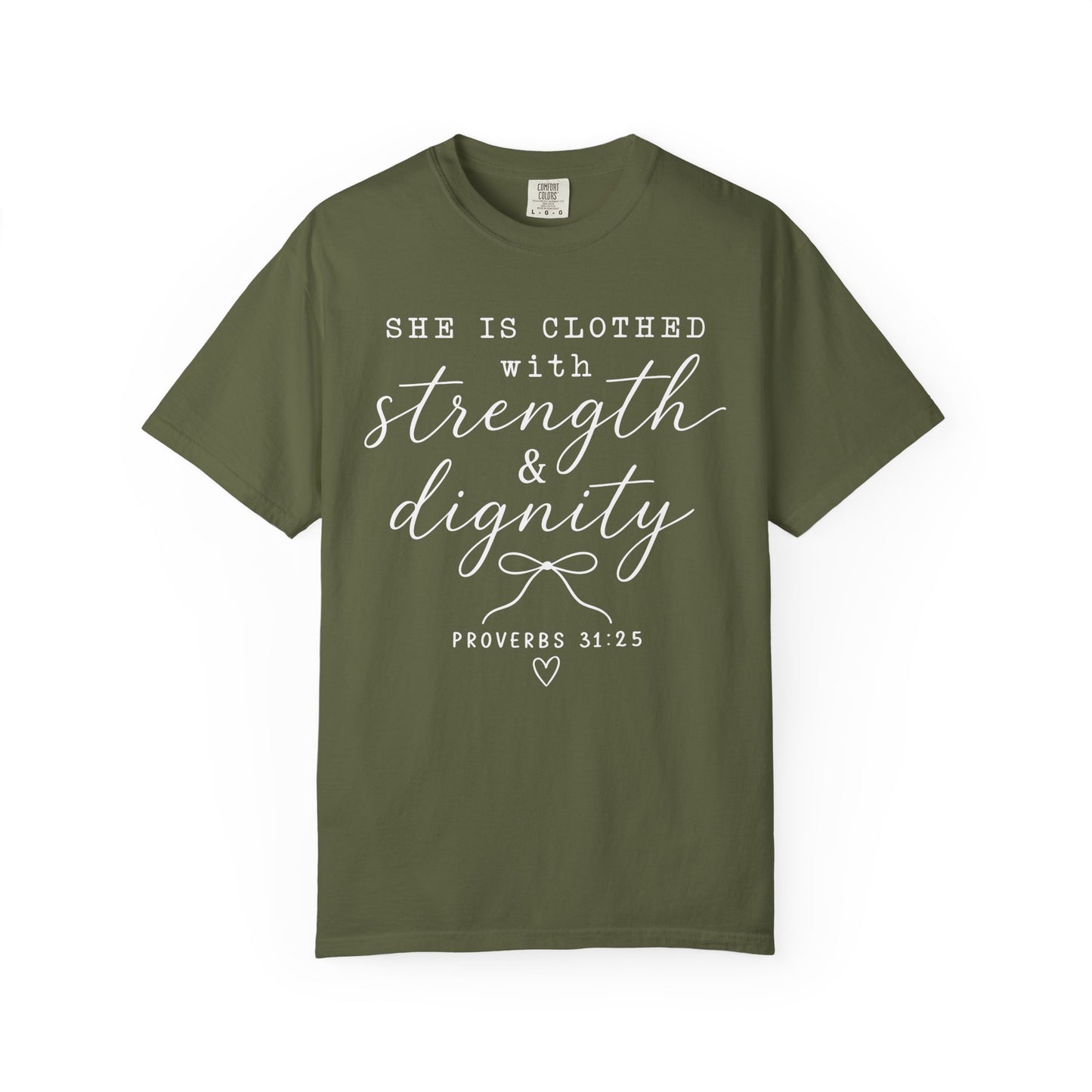 Clothed with Strength and Dignity - White Writing