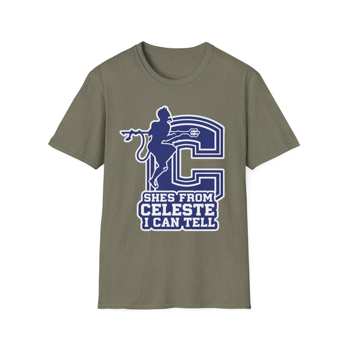 Celeste Cheer T-Shirt — "She's From Celeste I Can Tell" Graphic Tee