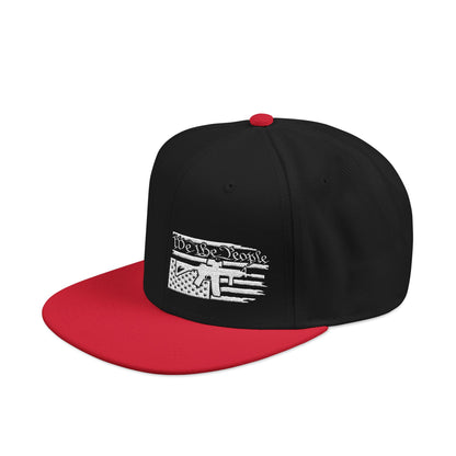 Embroidered Distressed Flag Snapback Hat