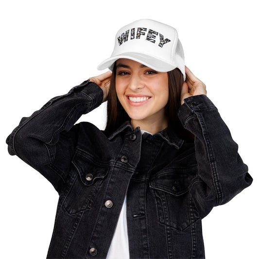 Wifey Leopard Print Trucker Hat