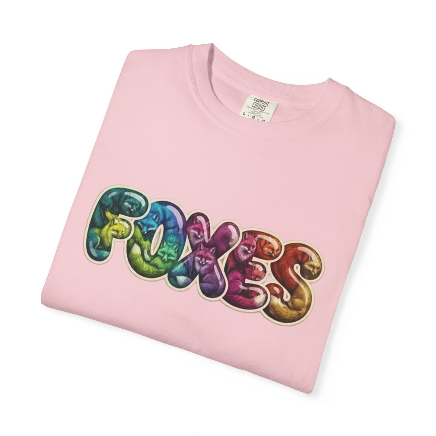 Bubble Letter Foxes Tee
