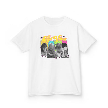 Girls Tee — Retro Rainbow ‘High Vibes’ Photo Collage