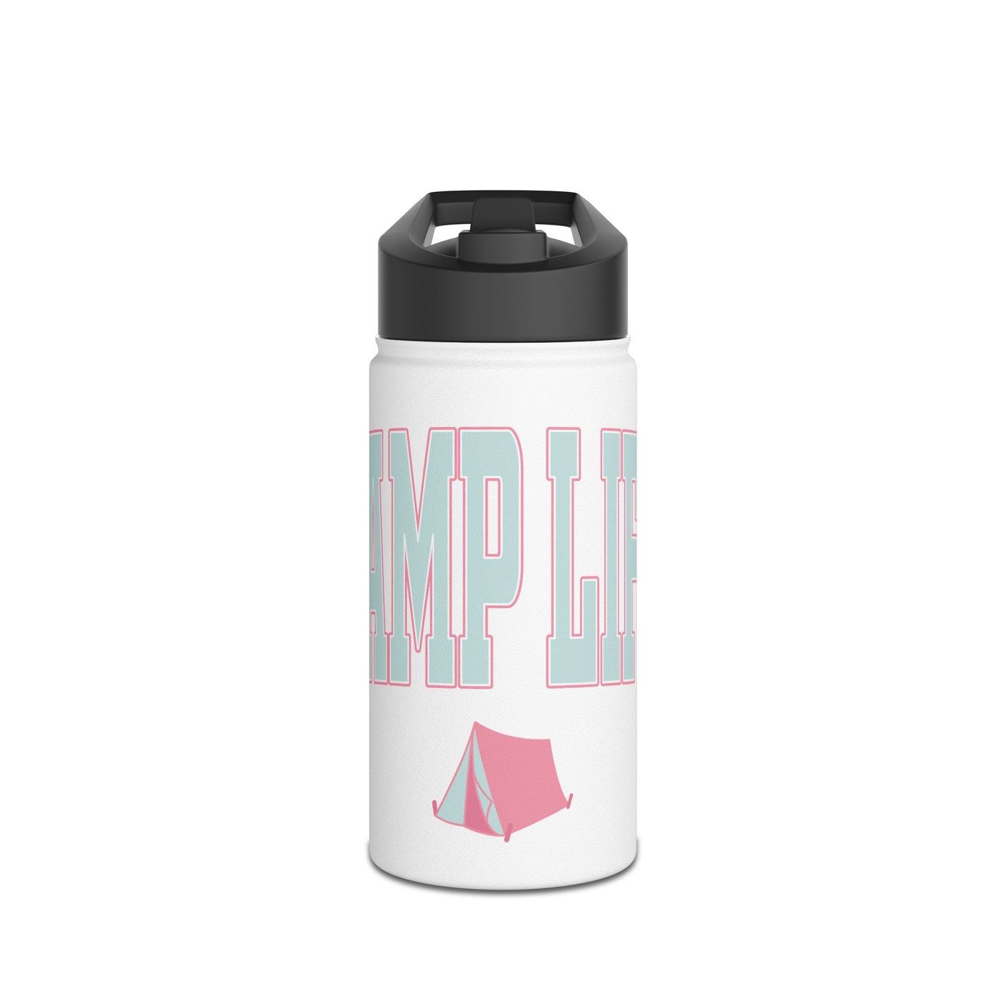 Camp Life Stainless Steel Water Bottle - WHITE