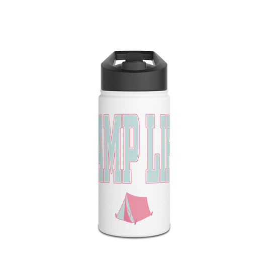 Camp Life Stainless Steel Water Bottle - WHITE