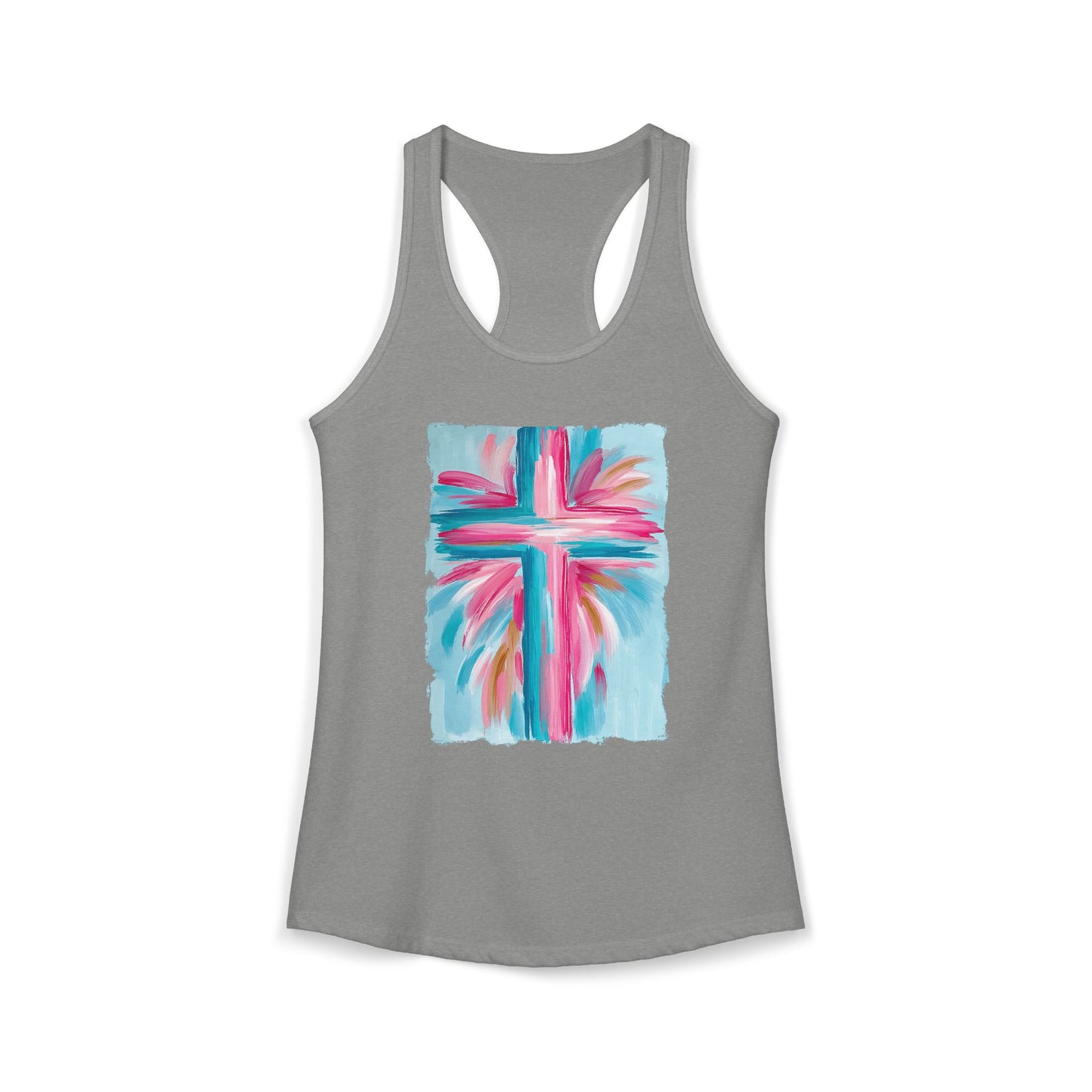 Watercolor Cross Racerback Tank