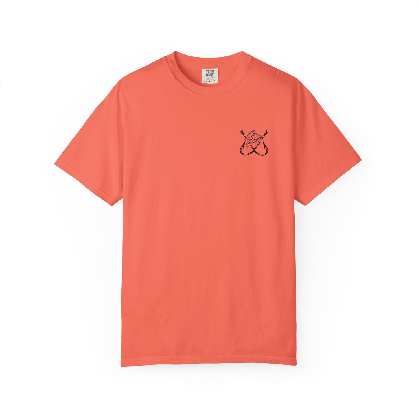 Fishing Hook Flag T-Shirt — "Bite Me" Back Graphic