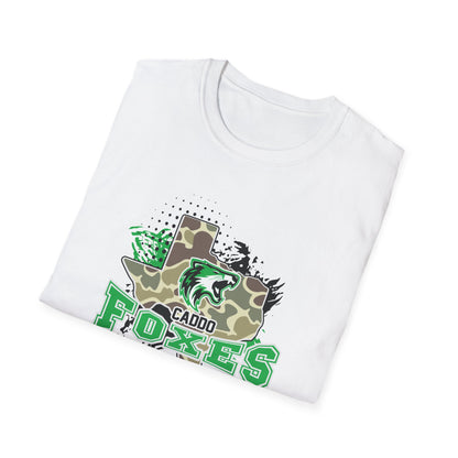 Caddo Foxes Camo State Graphic Tee