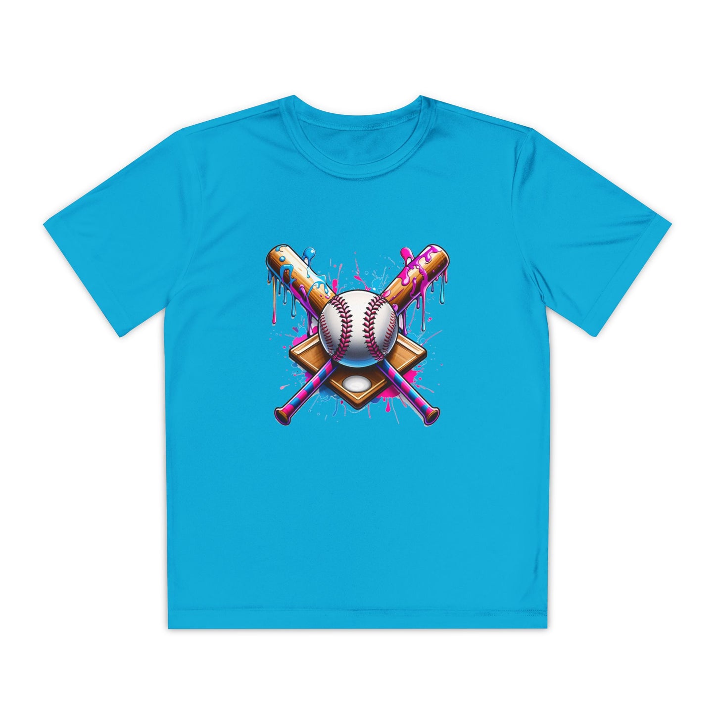 Colorful Drip Baseball Boys Tee