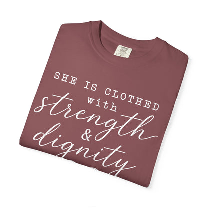 Clothed with Strength and Dignity - White Writing