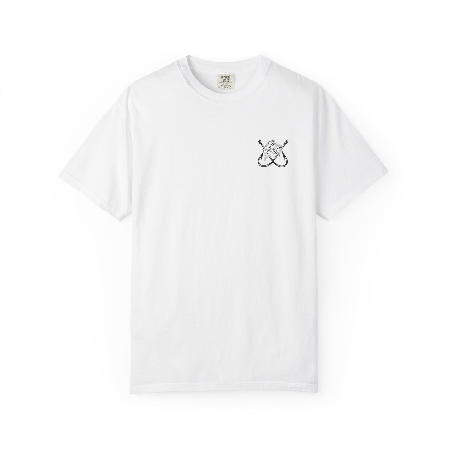 Fishing Hook Flag T-Shirt — "Bite Me" Back Graphic